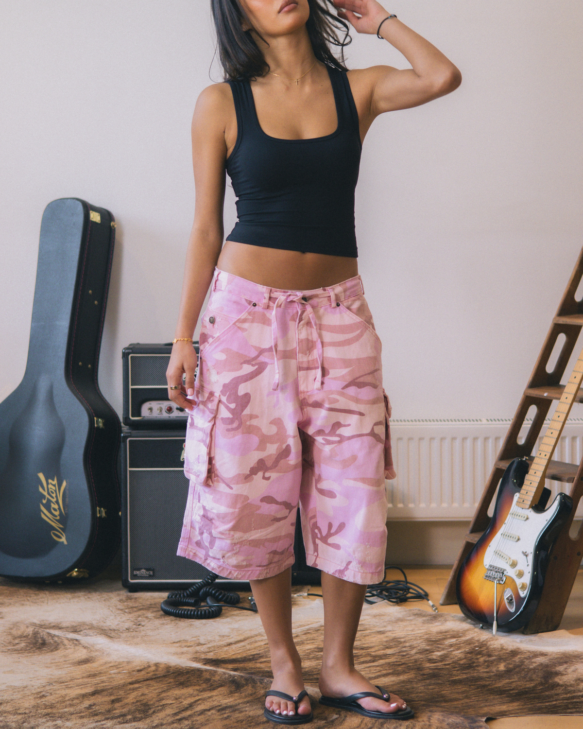 SILVER LAKE CARGO SHORT - PINK CAMO