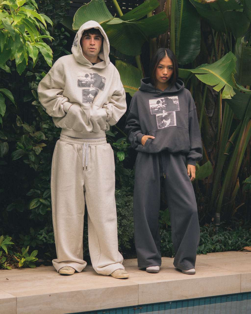 WIDE SWEATS - OATMEAL