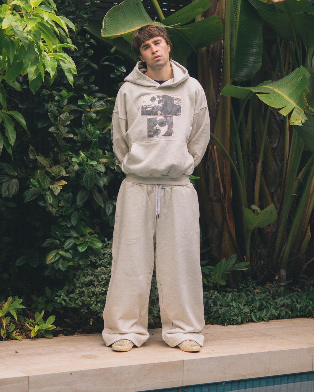 WIDE SWEATS - OATMEAL