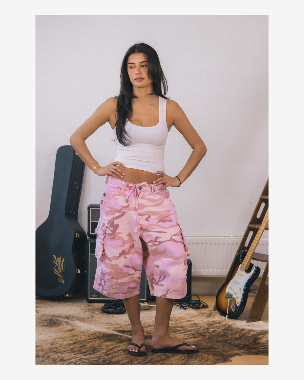 SILVER LAKE CARGO SHORT - PINK CAMO