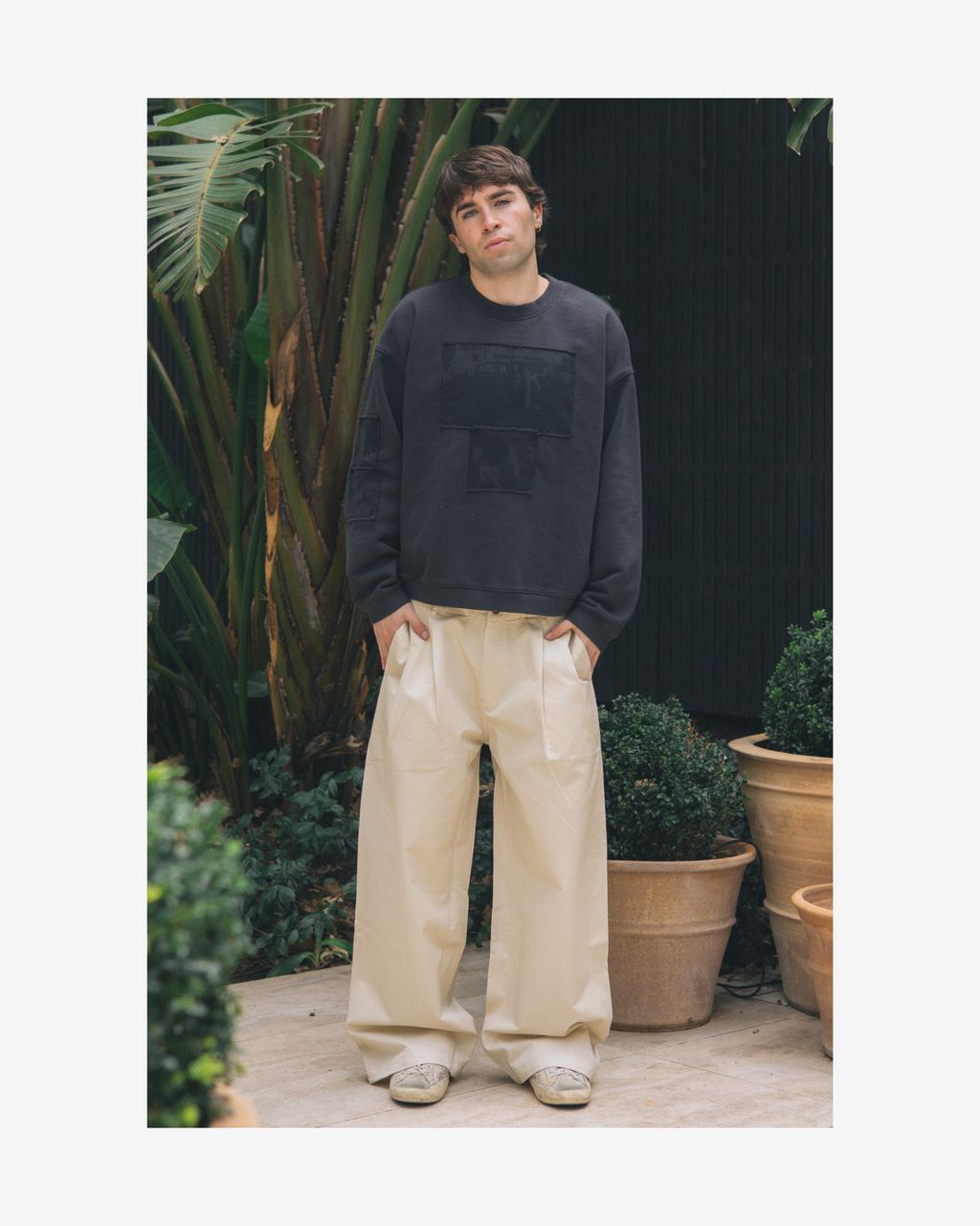 PATCH CREWNECK - WASHED BLACK