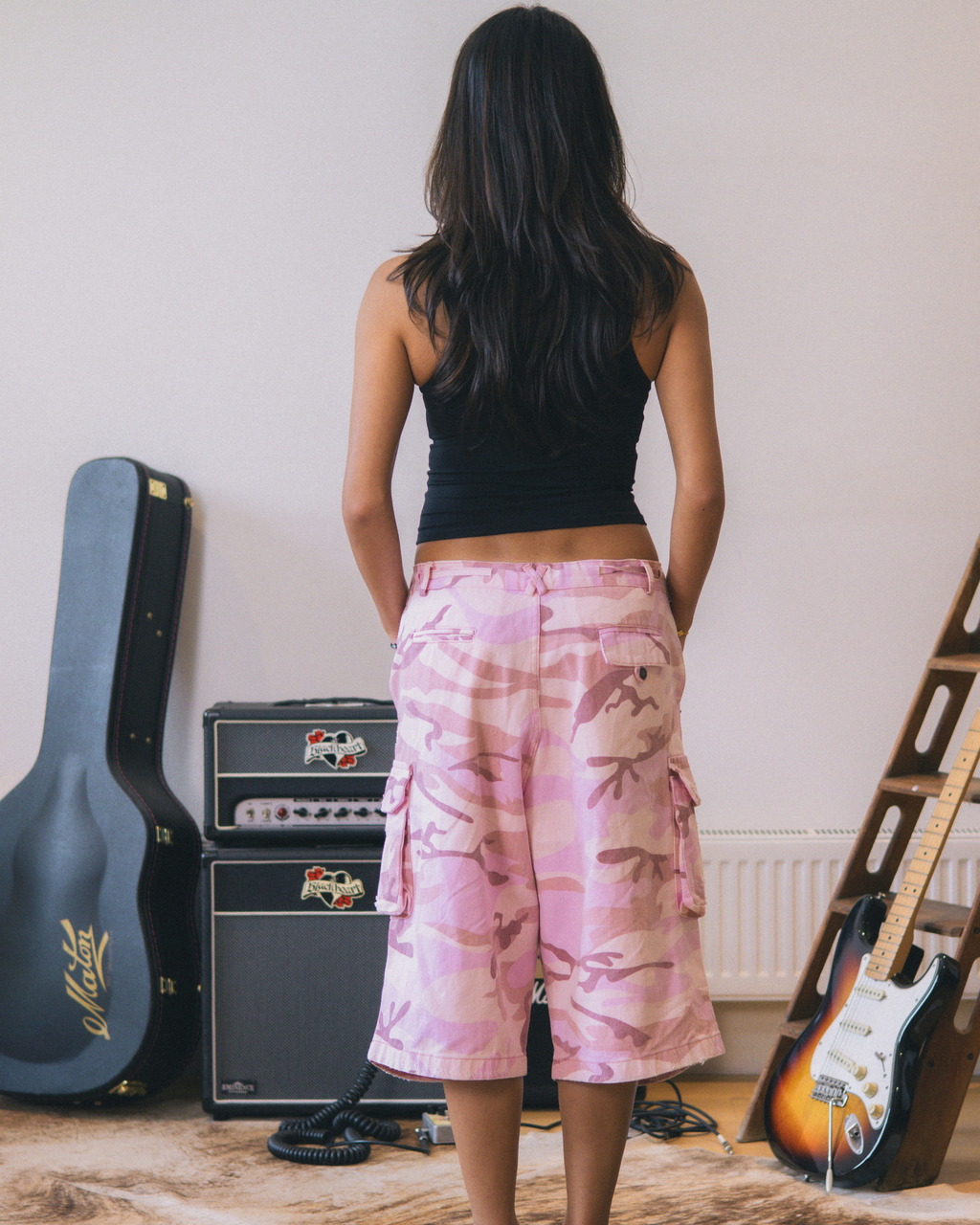 SILVER LAKE CARGO SHORT - PINK CAMO